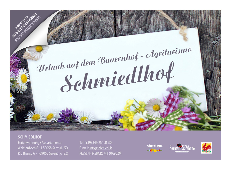 Schmiedlhof - Urlaub auf dem Bauernhof im Sarntal - Südtirol
